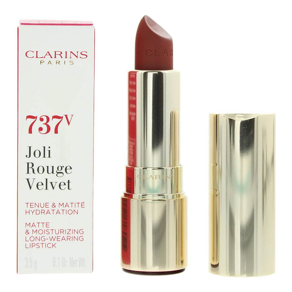 Clarins Joli Rouge Velvet Lipstick - 737V Spicy Cinnamon - TrendFynd
