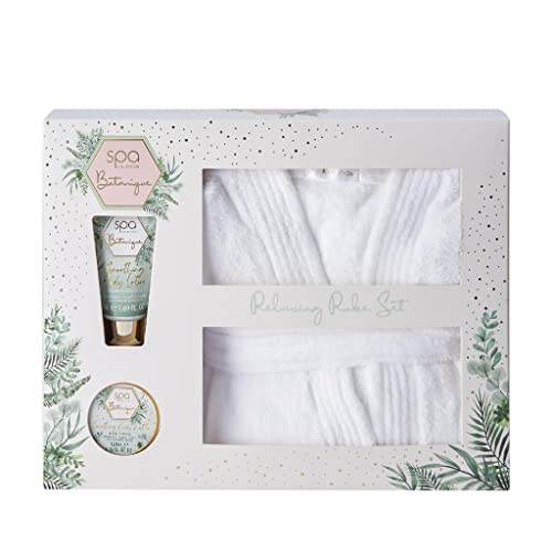 Style & Grace Spa Botanique Relaxing Bath Robe Gift Set Eco Packaging 120ml Body Butter + 50ml Body Lotion + 1 Bath Robe - TrendFynd
