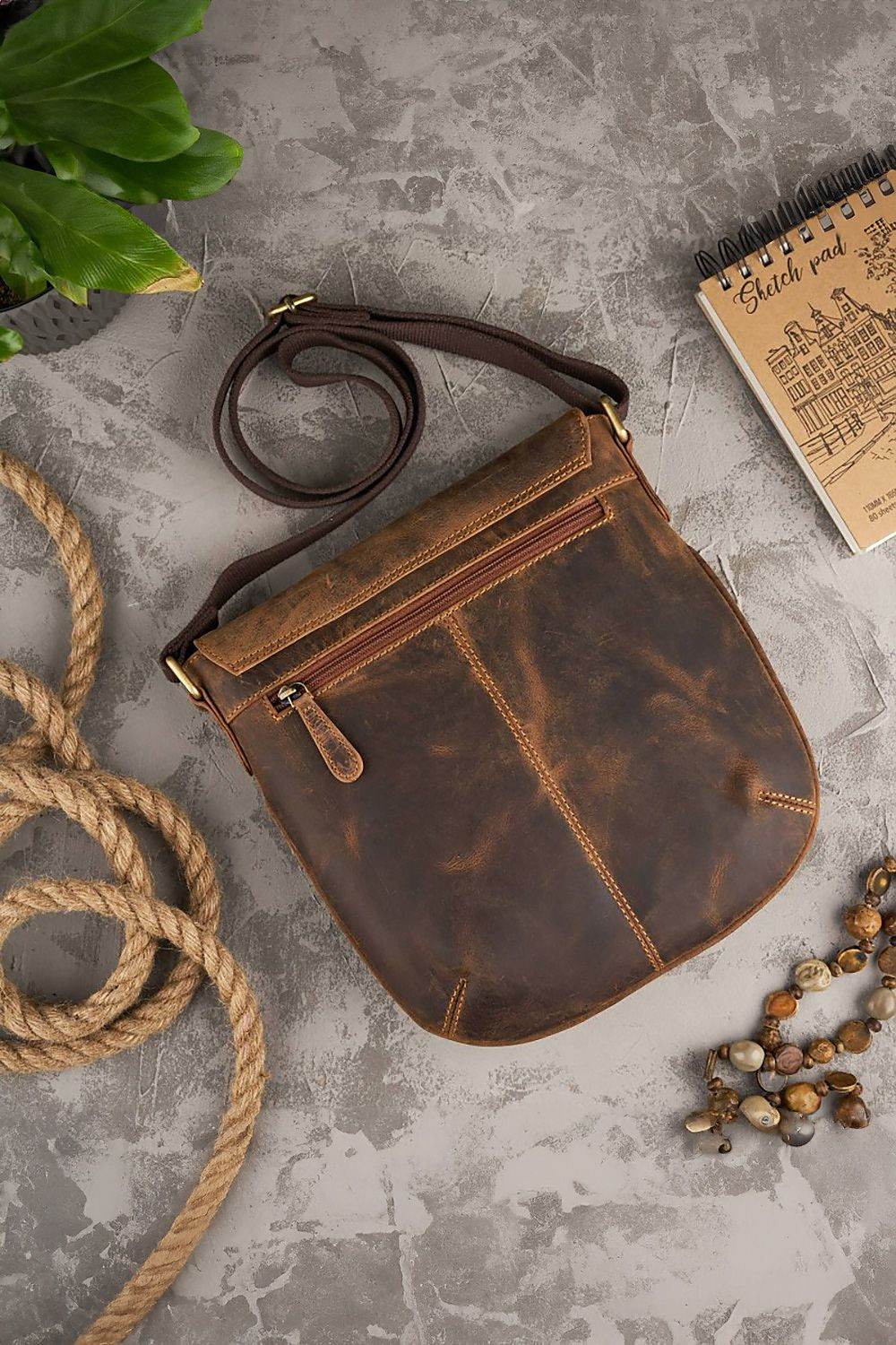 Natural leather bag Galanter - TrendFynd