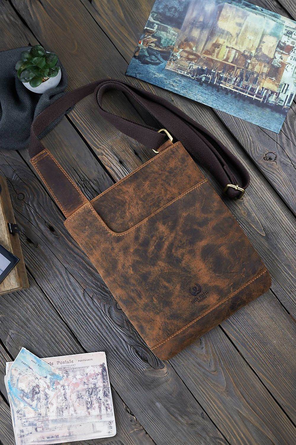 Natural leather bag Galanter - TrendFynd
