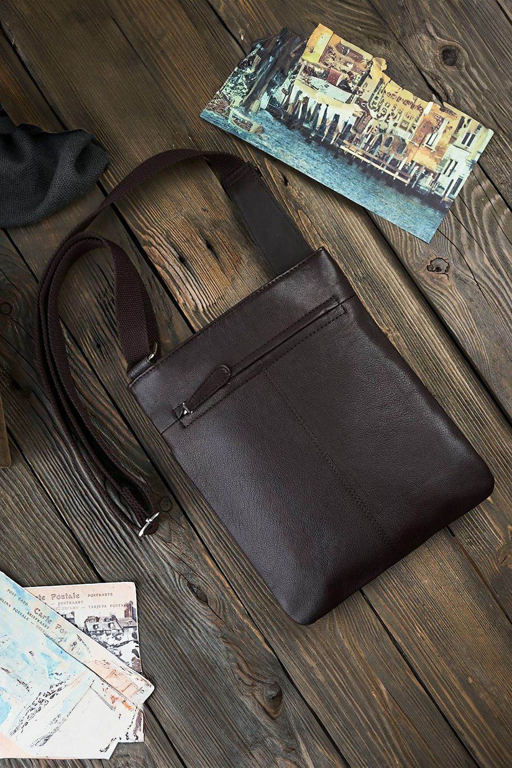 Natural leather bag Galanter - TrendFynd