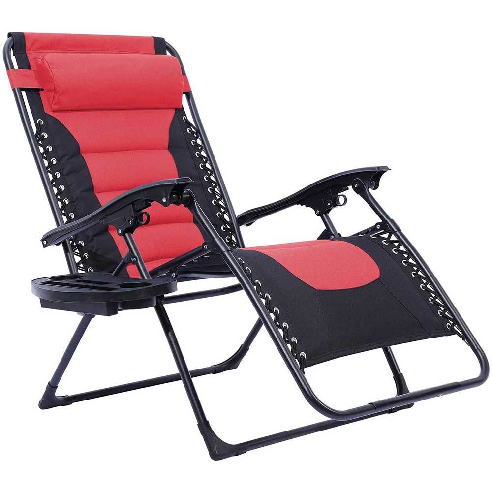 Delux Zero gravity chair, multi-color-red - TrendFynd