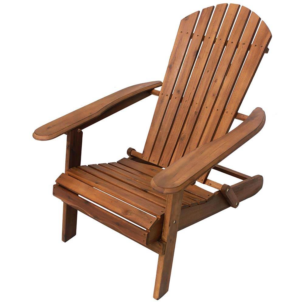 Wooden folding garden chair - TrendFynd