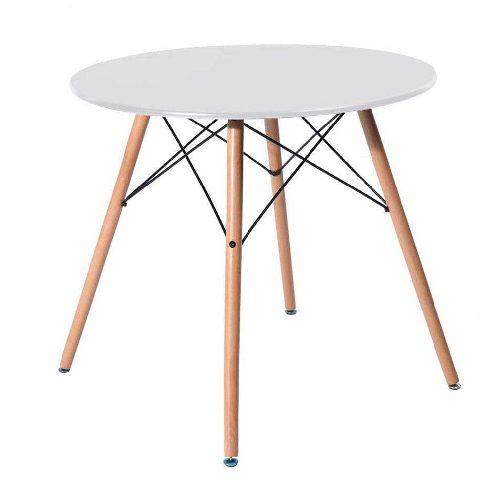 4 modern dining chairs with table, 3 colors - white - TrendFynd