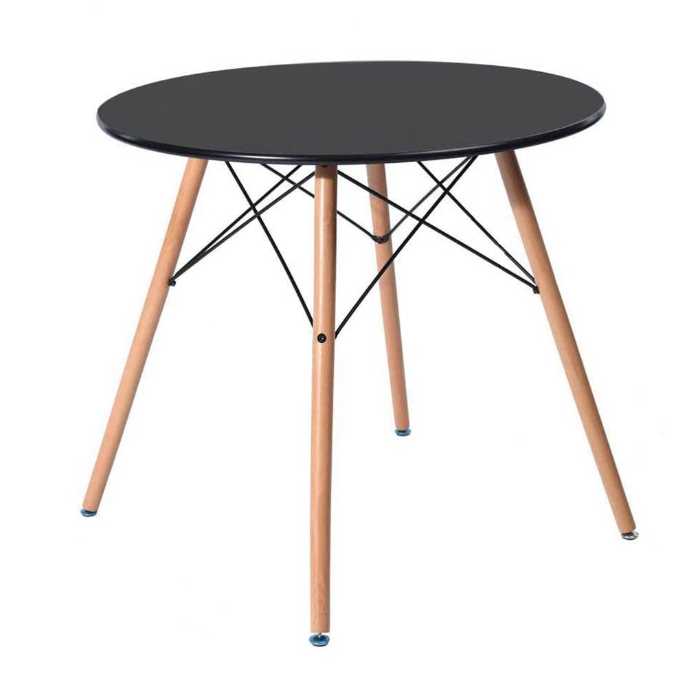 4 modern dining chairs with table, 3 colors - black - TrendFynd